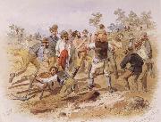 Samuel Thomas Gill A Bendigo mill oil painting